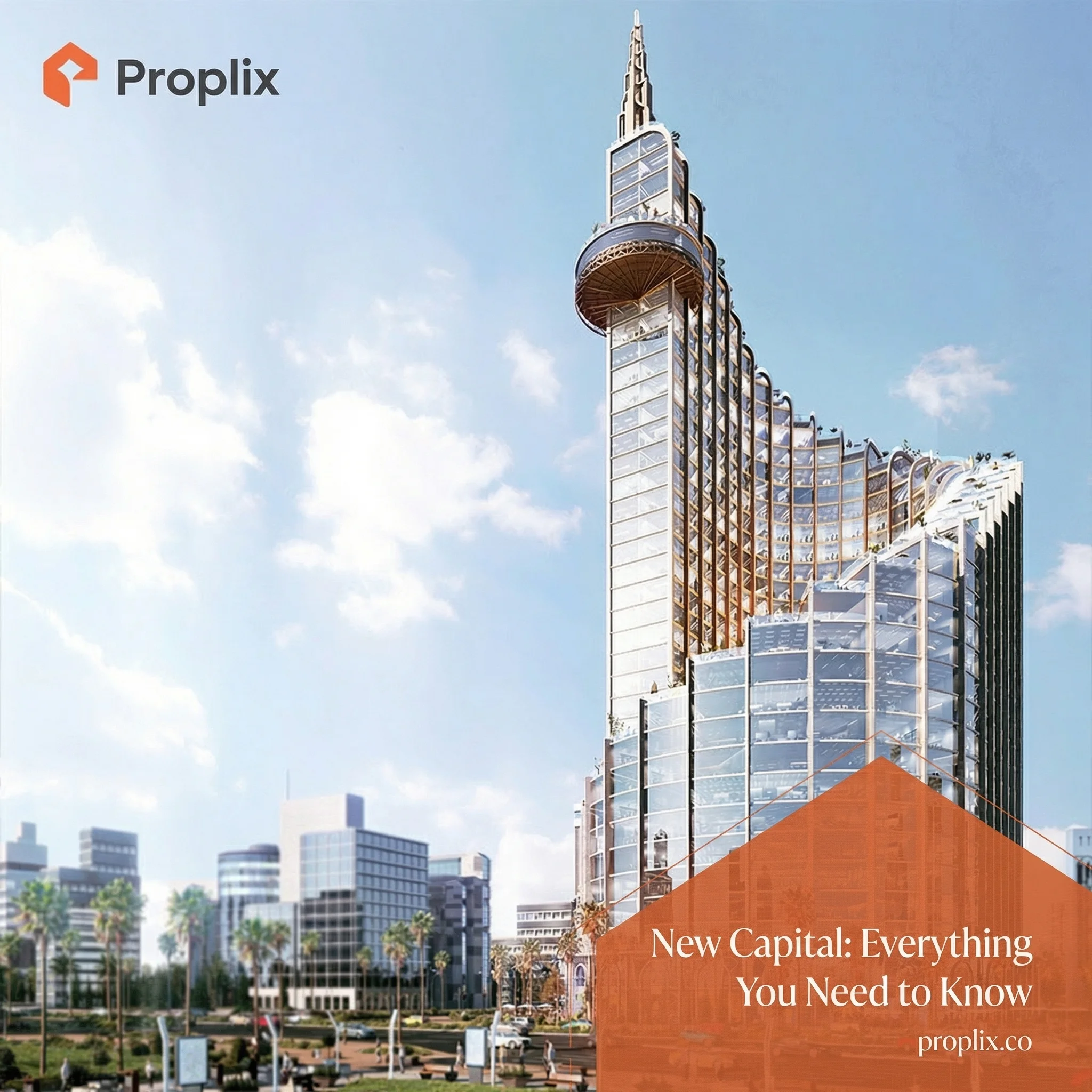 one of the towers in the new capital